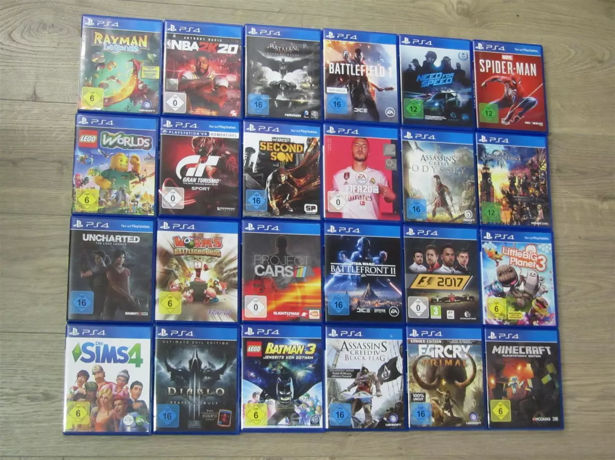 Playstation 4 Spiele Auswahl Gran Turismo, Minecraft, Fifa, Lego Star Wars  PS4