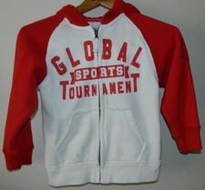 Boys Youth the children's place Red White Long Sleeve Track Jacket Size S 5/6