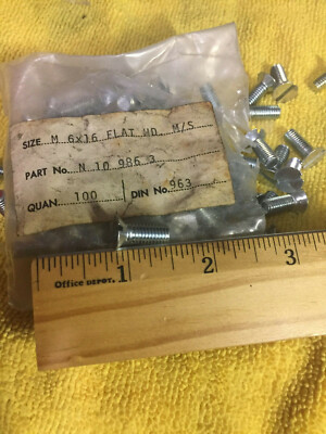 6x16 mm Steel Flat Head Countersunk Machine Screws DIN 965  VW#N10-10-986-3