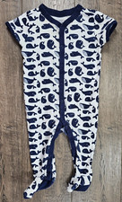 Baby Girl Clothes Gymboree 3-6 Month Blue Whale Footed Outfit