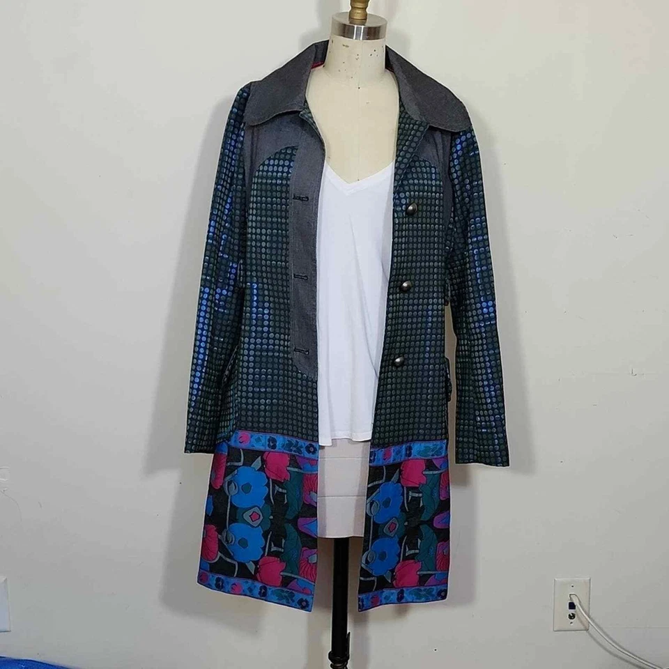 Chaqueta Blazer Custo Barcelona Retro Colorblock Abotonada Longitud Media Talla 38=S Foto 2 de 4