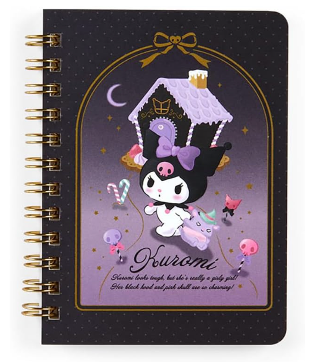 Sanrio Kuromi Spiral Notebook B7 Size Japan Kawaii Stationery