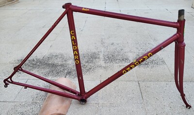 telaio forcella bici corsa acciaio CALDARO SPECIALISSIMA Roma