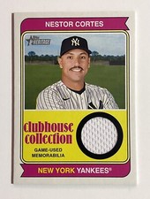 2023 TOPPS HERITAGE NESTOR CORTES CLUBHOUSE COLLECTION RELIC YANKEES Game Worn