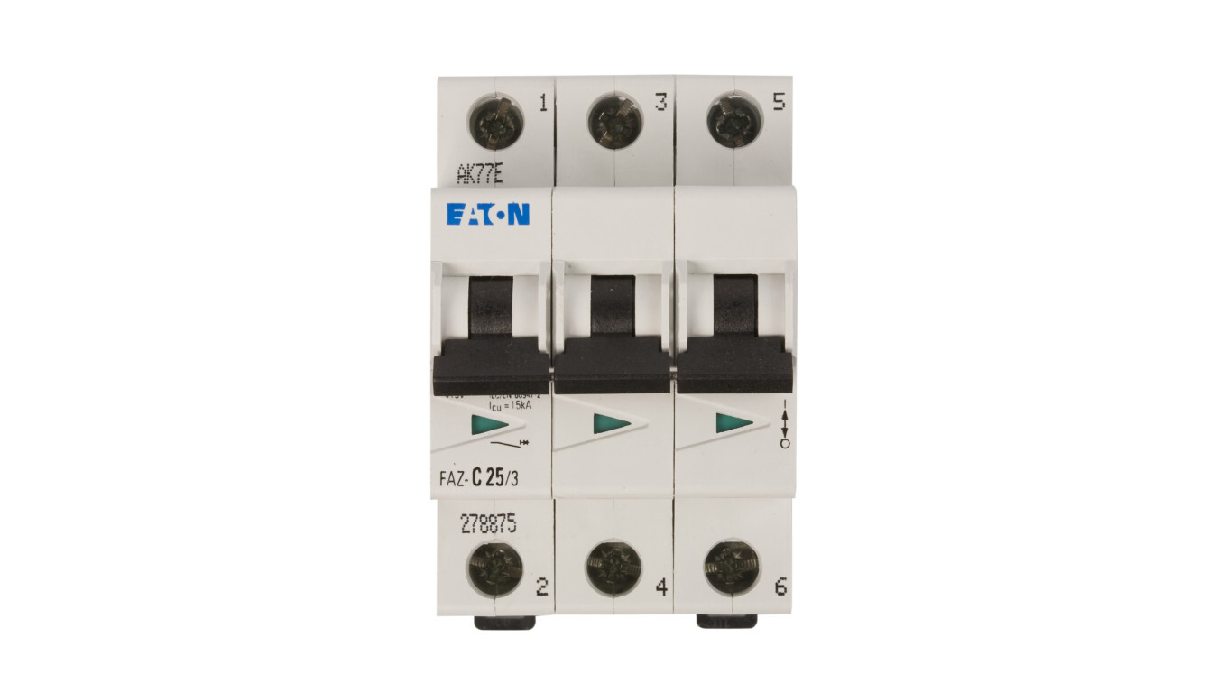 Circuit breaker 3P C 25A 15kA AC FAZ C25/3 278875 /T2UK