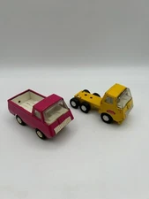 TONKA TRUCK LOT - FARMER CHARMER Pink 1225 & yellow CAB for LOWBOY Carrier 55010