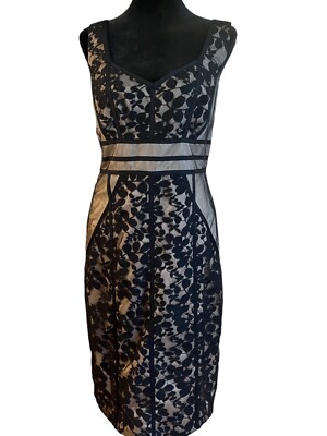 JAX Black Floral Lace Flattering Formal Bodycon Sheath Dress Womens Size 12 | eBay JAX Black Floral Lace Flattering Formal Bodycon Sheath Dress Womens Size 12 | eBay