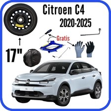 Platzsparend Notrad Ab 17 " Für Citroën C4 Cric + Schlüssel Tasche Gloves