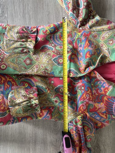 David Meister Designer Colorful Boho Paisley Wool Blend Crop Jacket/Blazer Sz 6 - Picture 6 of 11