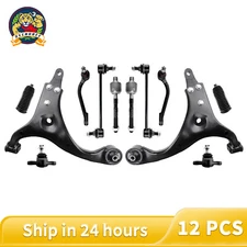 12Pcs Control Arms Tie Rod Ends Suspension Kit for 07 - 12 Hyundai Elantra 2.0L