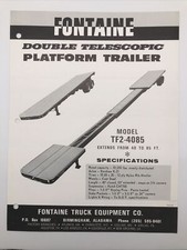 Remolque Fontaine 1971 doble plataforma telescópica modelo TF2-4085 especificaciones