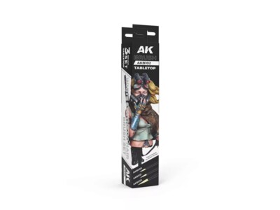 AK Interactive AKB102 - TABLETOP SYNTETHIC BRUSHES SET (3 brushes) - Neu