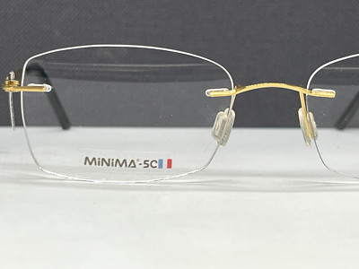 Minima Brille Herren Damen Randlos Gold Metall M3 209 NP: 315  frankreich