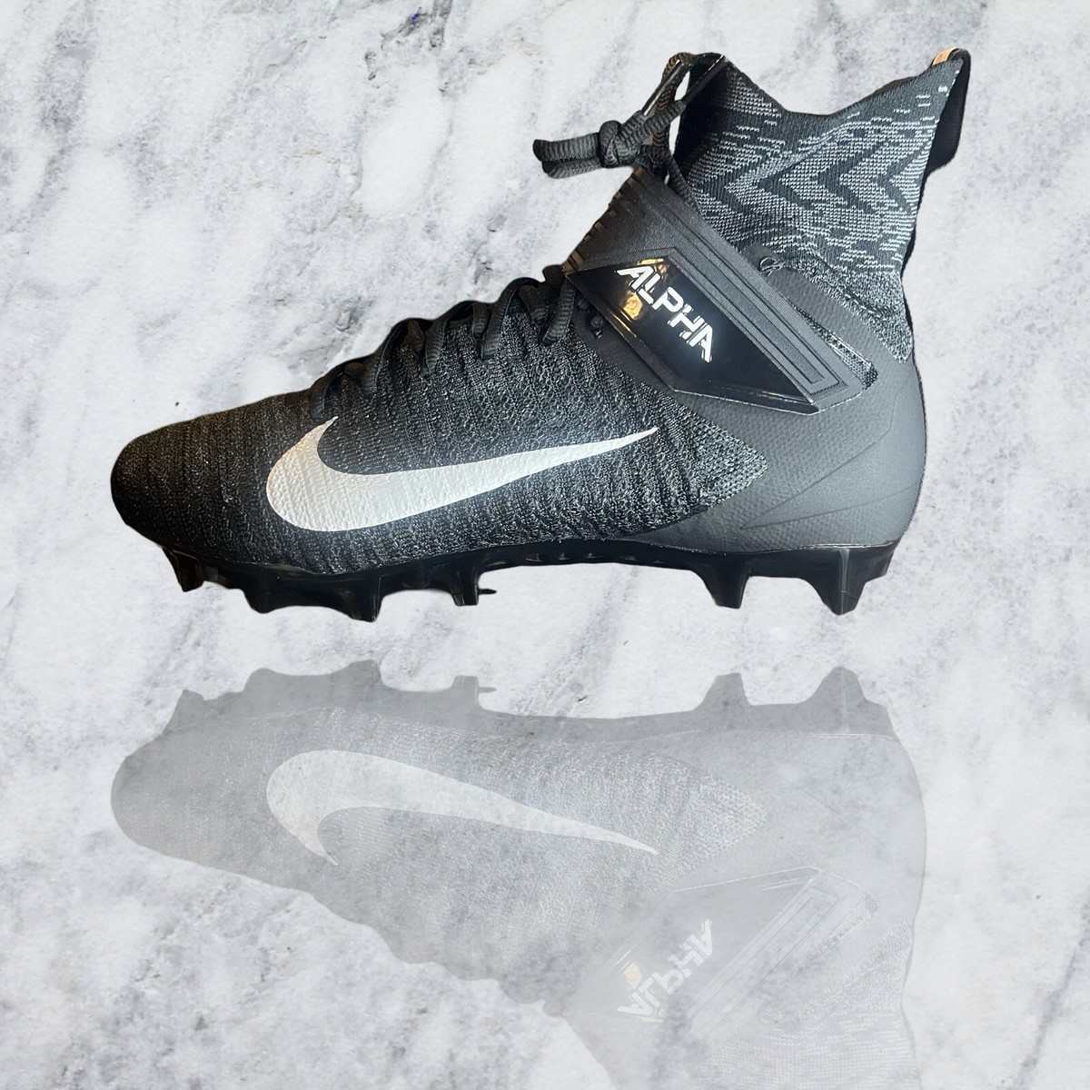 Size 11.5 Wide - Nike Alpha Menace Elite 2 FlyKnit Black White BV3298-001. Nike Alpha Menace Elite 2 WIDE  main image 4
