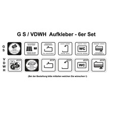 Wohnmobil / Wohnwagen GS oder VDWH Aufkleber - 6er Set Transparent