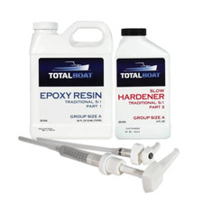 TotalBoat 5:1 Marine Epoxy Resin Kit Quart Slow Hardener  Pumps for Boat Repair