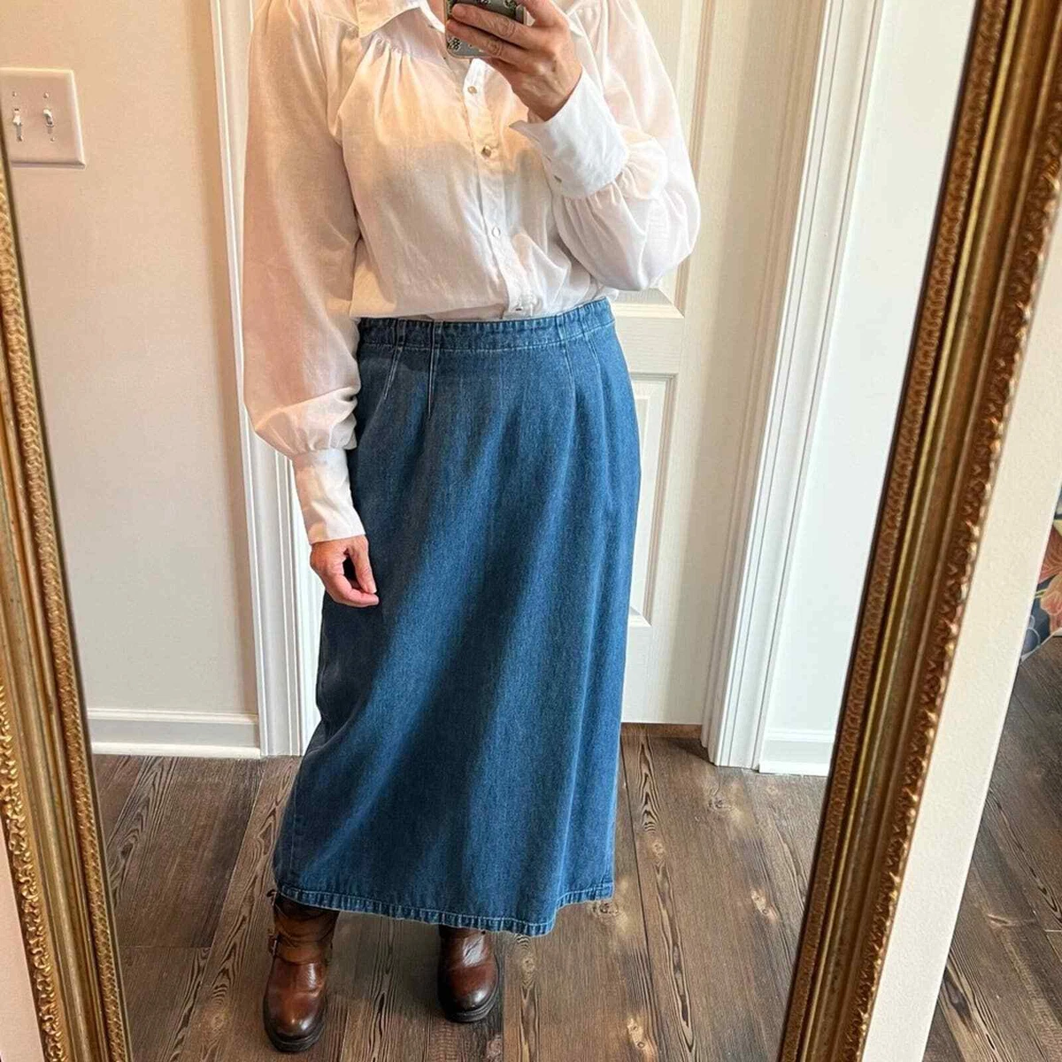 Eddie bauer store jean skirt