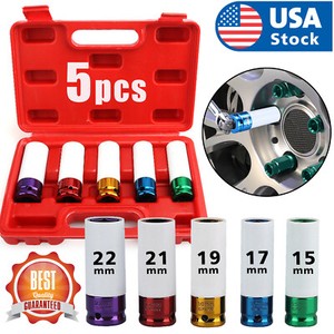 5 Set 1 2 Lug Nut Socket Impact Socket Set Thin Wall Socket Wheel Protector Set Ebay