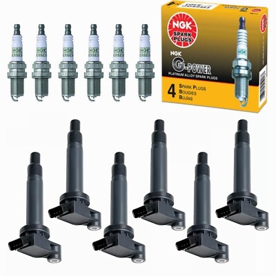 UF267 Ignition Coil Pack & NGK Spark Plug Replacement For Toyota Highlander C...