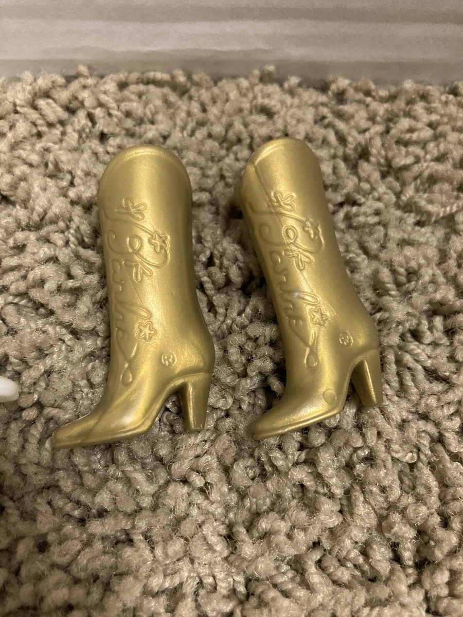 White and gold cowboy boots discount