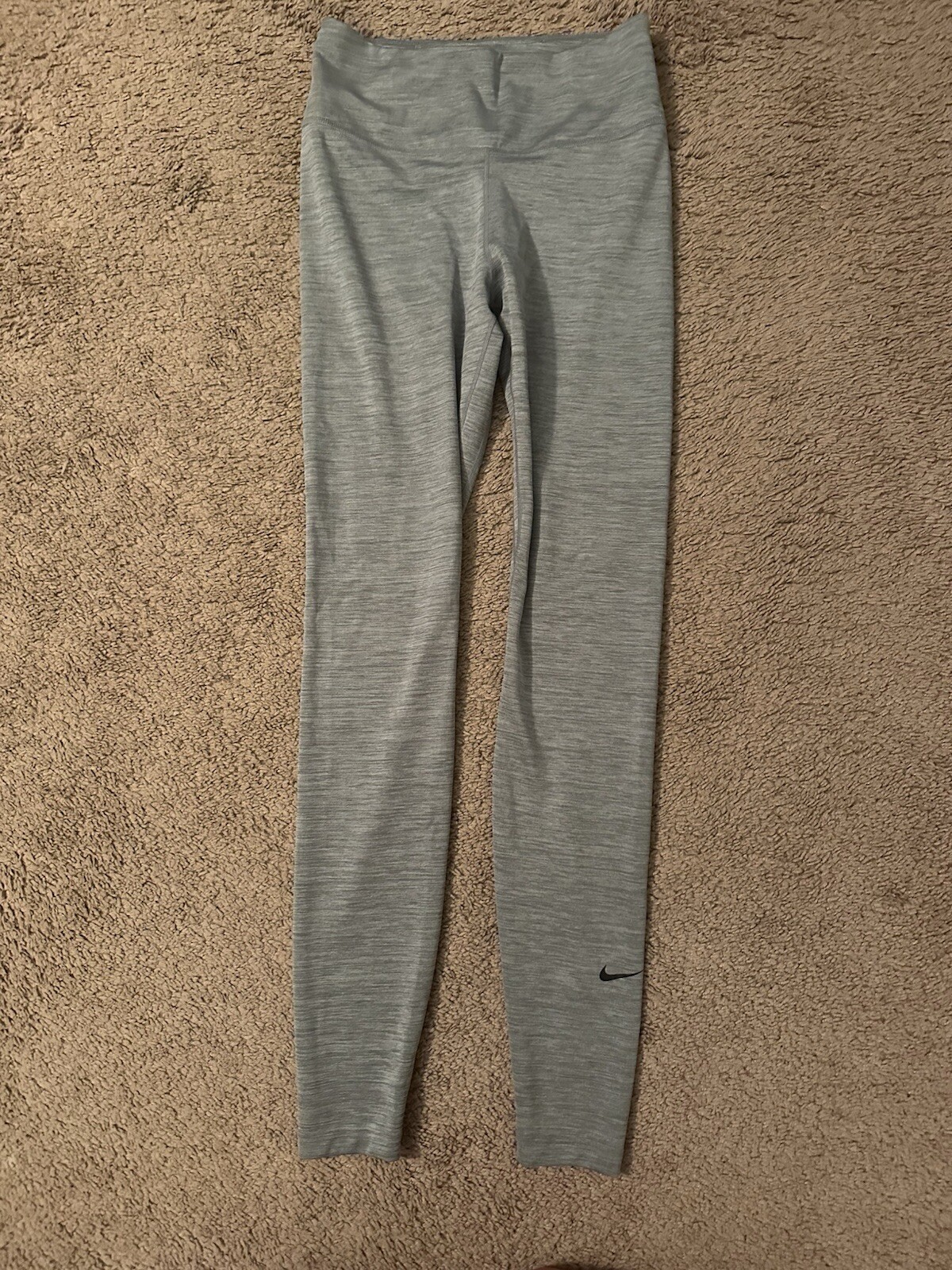 Nike Dri fit Leggings Donna Grigio Taglia XS Palestra Allenamento Corsa Allenamento