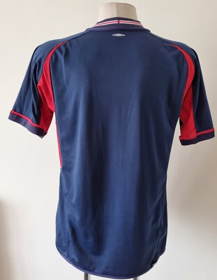 England 2002 - 2004 Away football Umbro bilateral shirt #7 Beckham