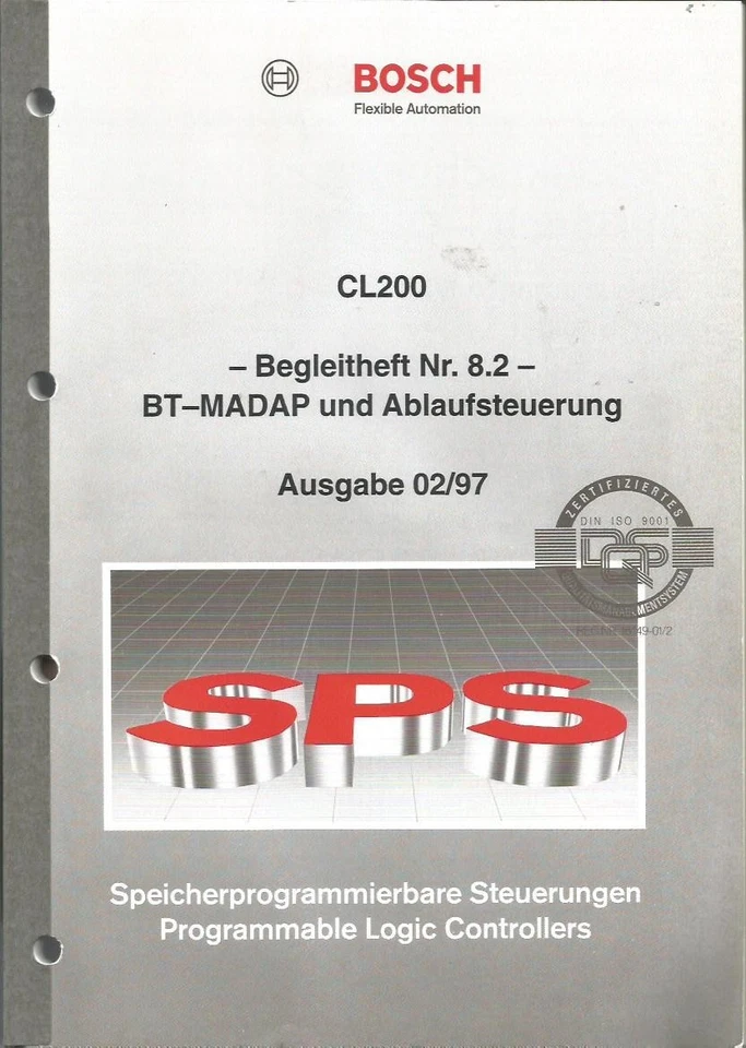 Bosch CNC CC200, SPS-Steuerung CL 200, Asu BOSCH CNC SPS AUTOMATIN 5 Handbücher - Bild 2 von 4
