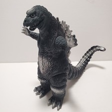 Vintage 1983 BANDAI Japan 8" Godzilla Figure Dark Green Silver Amazing READ DESC