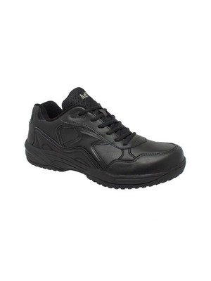 ADTEC Womens Black Round Toe Block Heel Leather Athletic Sneakers Shoes 9.5 M