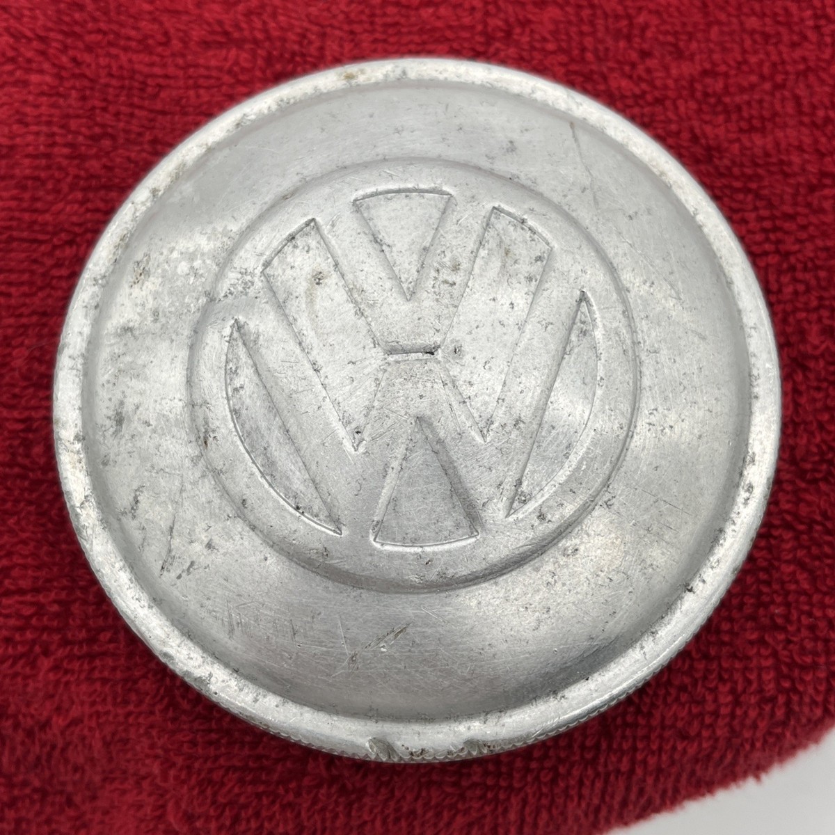 Volkswagen VW Gas Cap w/ Logo 85mm Aluminum Patent Blau Beetle Bus