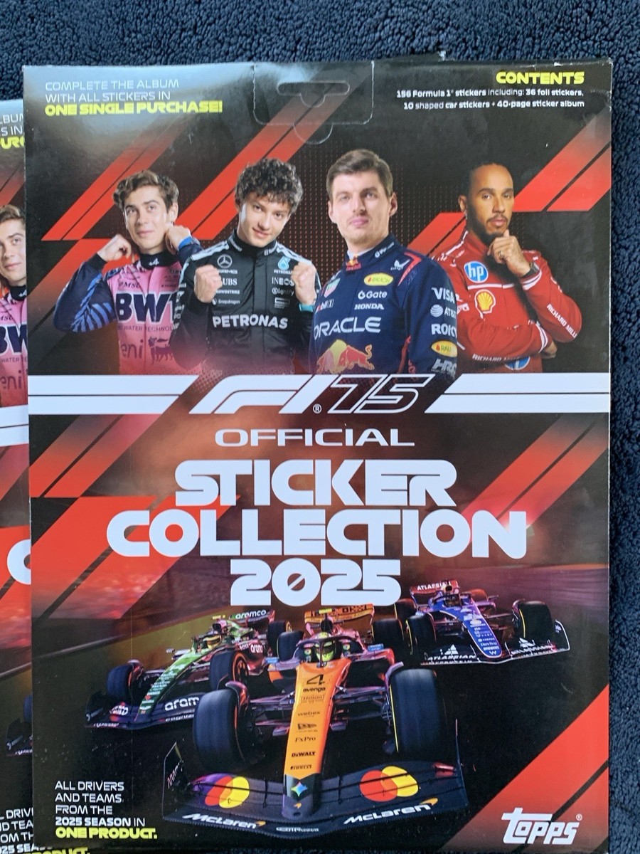 Topps F1 75 Official Sticker Collection 2025: All 156 Stickers +