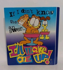 Vintage Mead Garfield "If I Don't Know The Answer..." 3 Ring Binder Odie Paws