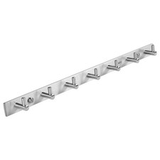 Towel Hook Rack Wall Mounted 17-Inch Coat Hanger with 7 Heavy Duty Hook, Easy...