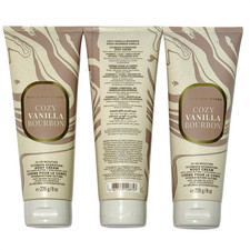 Bath  Body Works COZY VANILLA BOURBON Ultimate Hydration Body Cream 8oz 3-Pack 