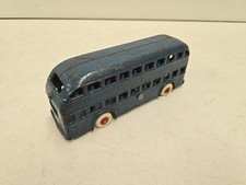 Antique 8.25" Arcade Toys Cast Iron Motor Coach Double Decker Bus
