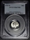 1943-D - Mercury Dime - 10c - PCGS MS67FB - See Video!