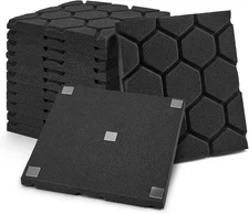 12PCS Acoustic Foam Panels – 12x12x1" Honeycomb High-Density Soundproofing for S