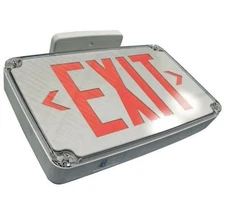 Box Of 6 BEST LIGHTING WLEZXTEU1RG WET LOCATION EXIT SIGNS BRAND NEW