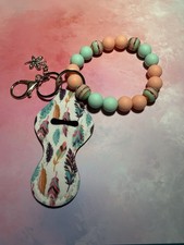 Fashionable Beaded Wristlet Keychain