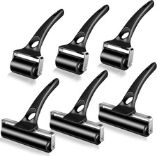 6 Pcs 2 Inches, 4.7 Inches Rubber Roller Black Rubber Brayer Roller for Gluing