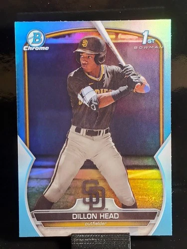2023 Bowman Chrome 1st Bowman Sky Blue Refractor #BDC7 Dillon Head SD Padres
