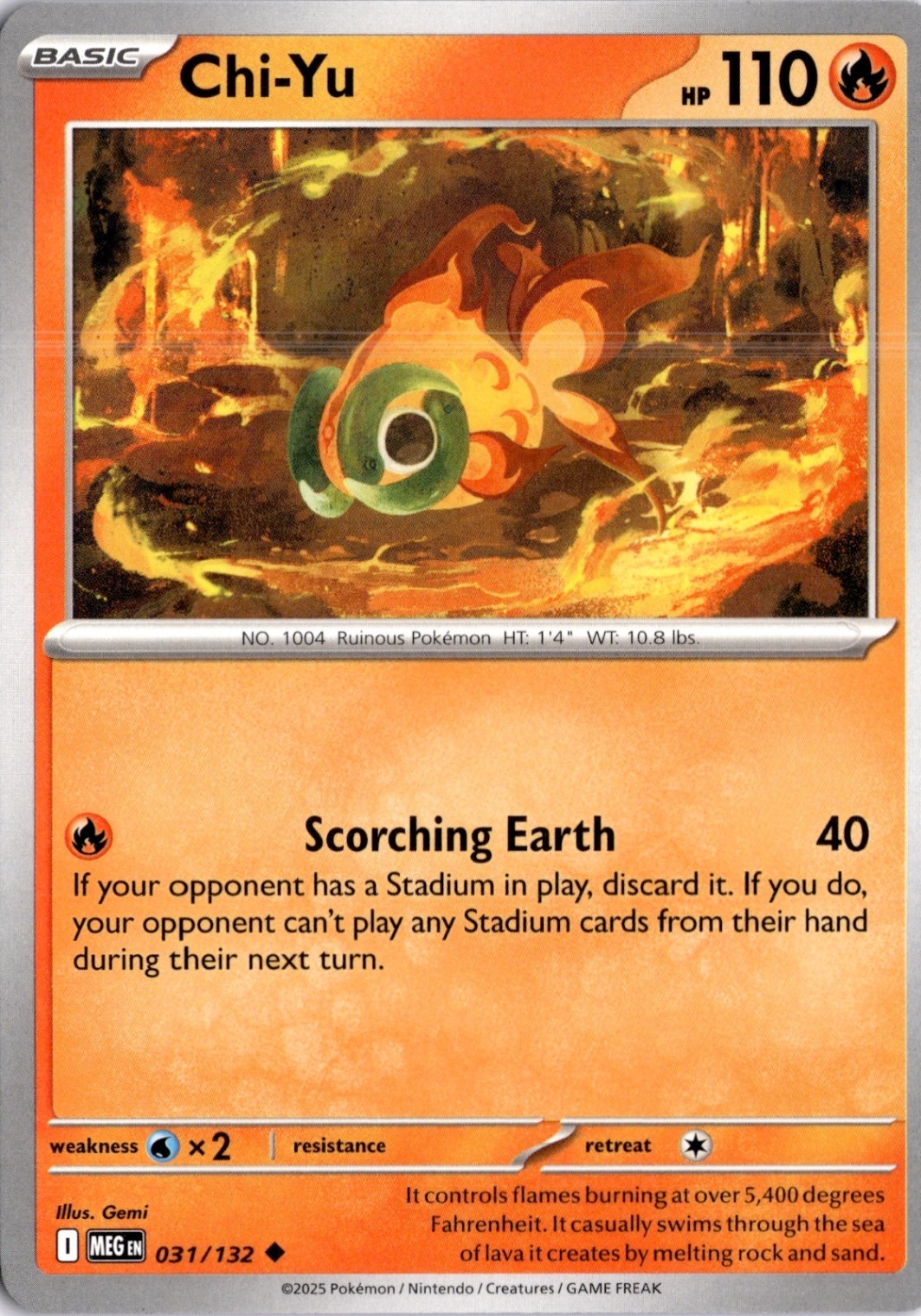 Chi-Yu 031/132 ME01: Mega Evolution Pokémon Card TCG