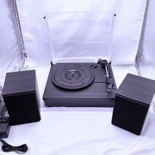 Vinyl Record Player with Two Stereo Speakers, Bluetooth Playback Turntable