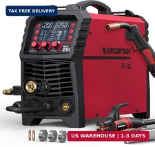 ARCCAPTAIN 250A MIG Welder, 110V 220V Gas MIG/Gasless MIG/Stick/Lift TIG/Spool G
