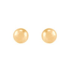 Welry 4mm Ball Button Stud Earrings in 14K Yellow Gold