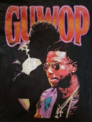Gucci Mane GUWOP T Shirt Gucci Collage Logo Official Mens Black Size MEDIUM VGC - Picture 2 of 4