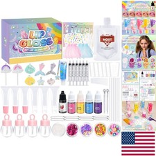 73PCS DIY Lip Gloss Kit with Charms  Sequins - Perfect Gift for Teenage Girls