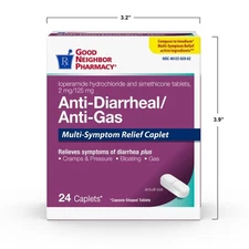 Good Neighbor Pharmacy Anti-Diarrheal Anti-Gas Caplet 24ct