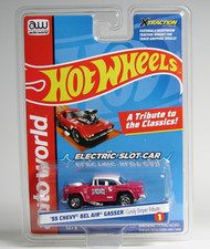 Auto World 1955 CHEVY BEL AIR - CANDY STRIPER XTRACTION - HO SLOT CAR - MIP