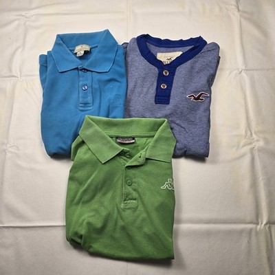 Herren Polohemden Set Gr. M   Kappa, Trussardi & Hollister | 3 Stück
